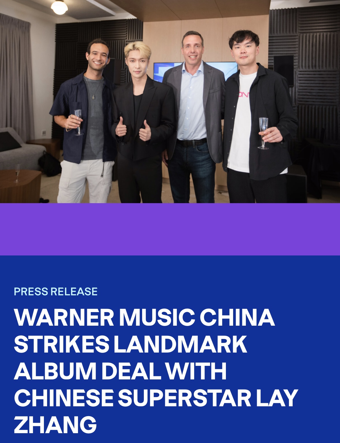 Lay Zhang Warner Music deal